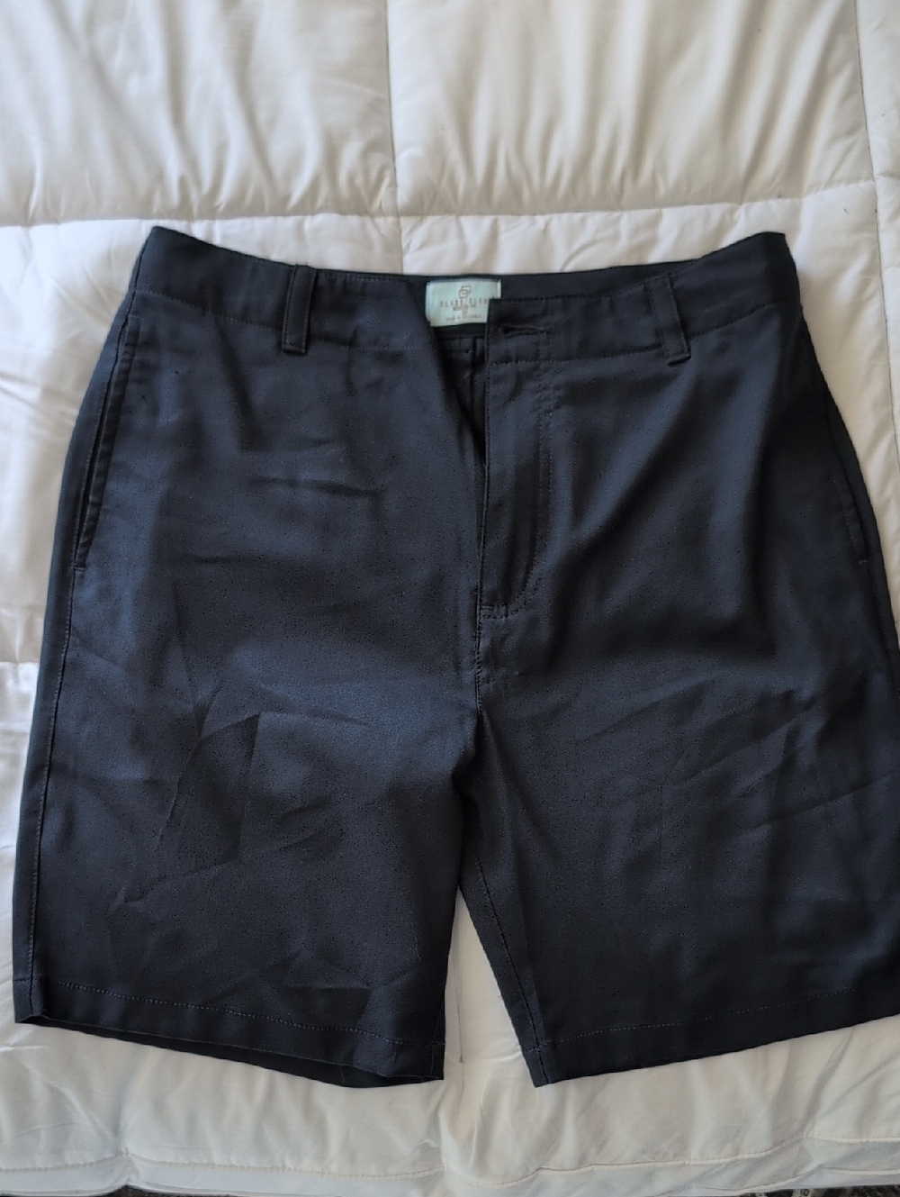 Class Club Black Flat-Front Casual Shorts